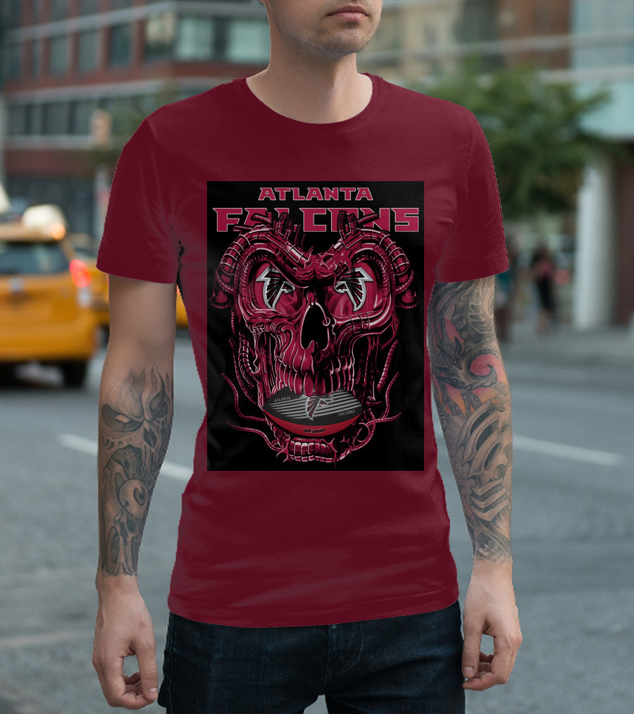 Atlanta Falcons Dragonskull Helmet T-Shirt