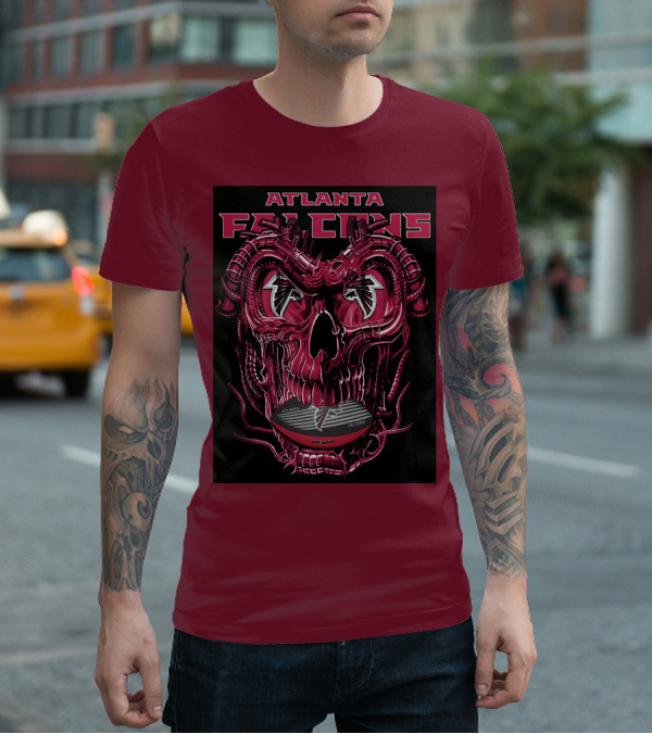 Atlanta Falcons Dragonskull Helmet T-Shirt