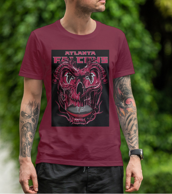 Atlanta Falcons Dragonskull Helmet T-Shirt