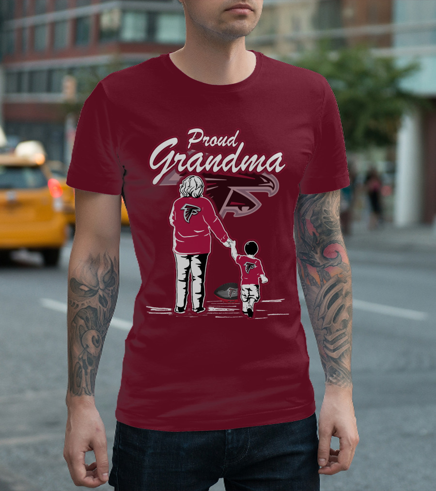 Proud Grandma Atlanta Falcons Football Family T-Shirt
