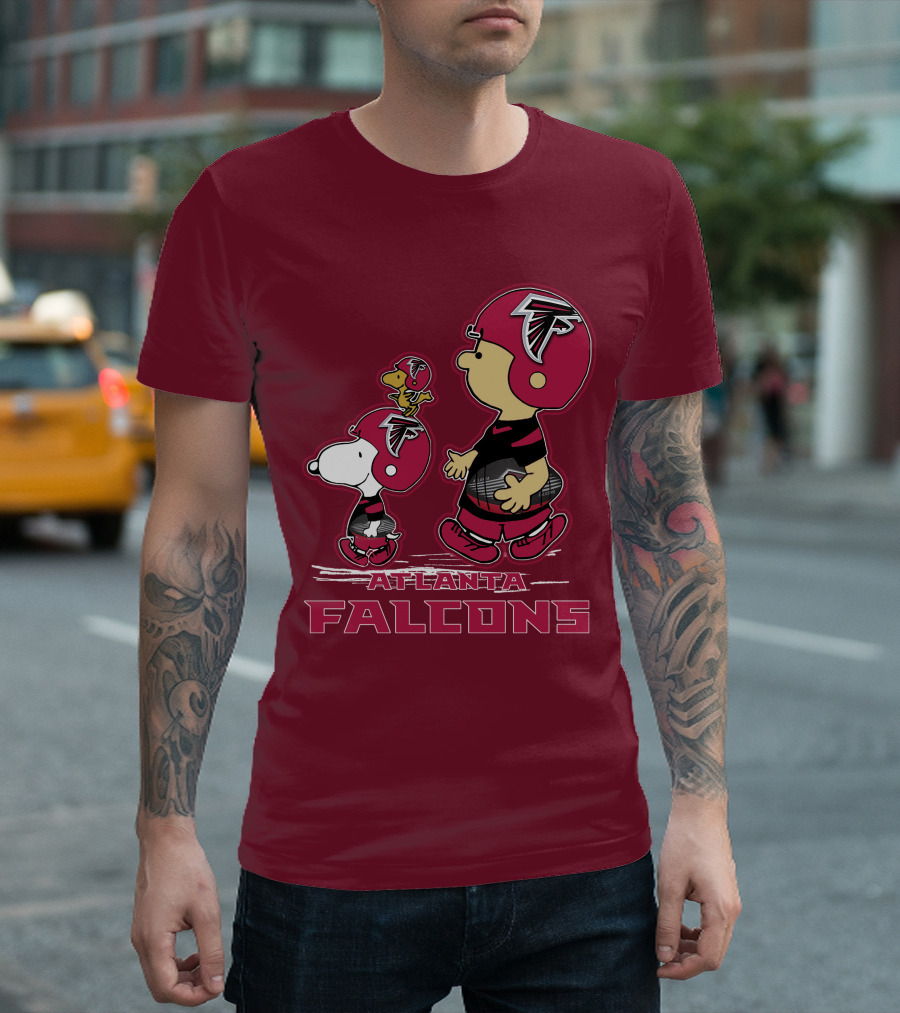 Atlanta Falcons Snpfootball Peanuts Characters T-Shirt