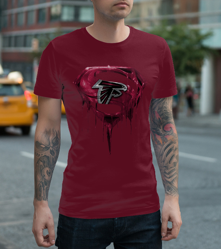 Spm Atlanta Falcons Superhero Emblem T-Shirt