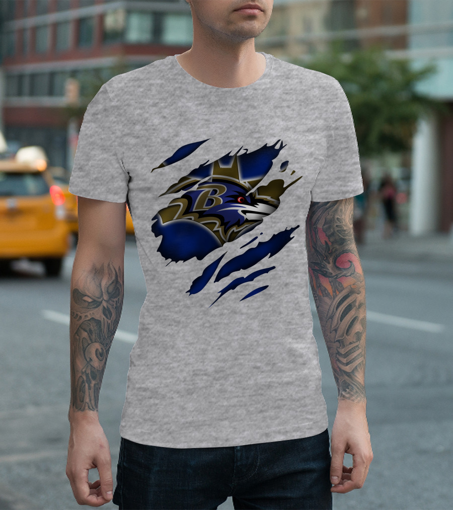 Baltimore Ravens Logo On T-Shirt
