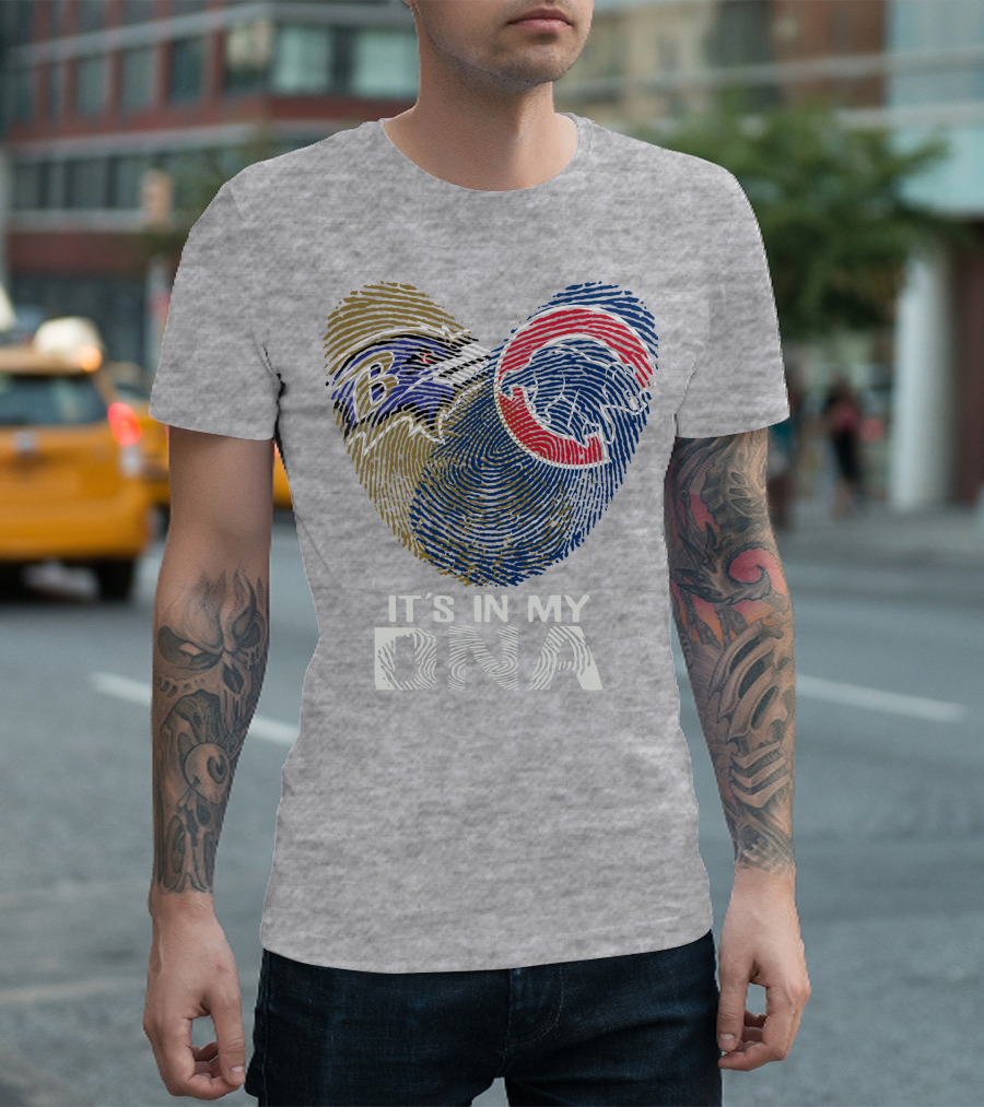 Baltimore Ravens Chicago Cubs It's In My Dna T-Shirt