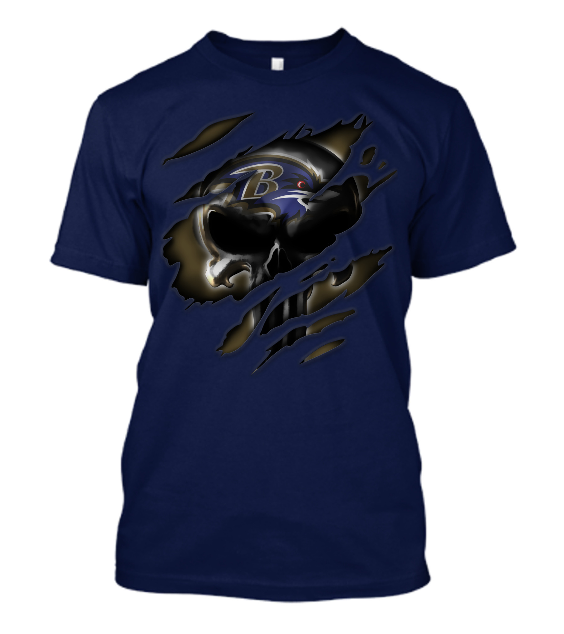 Baltimore Ravens Skull T-Shirt