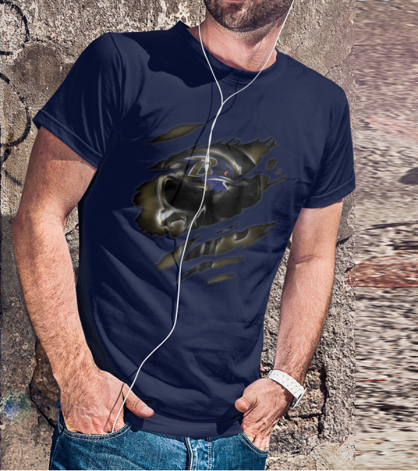Baltimore Ravens Skull T-Shirt