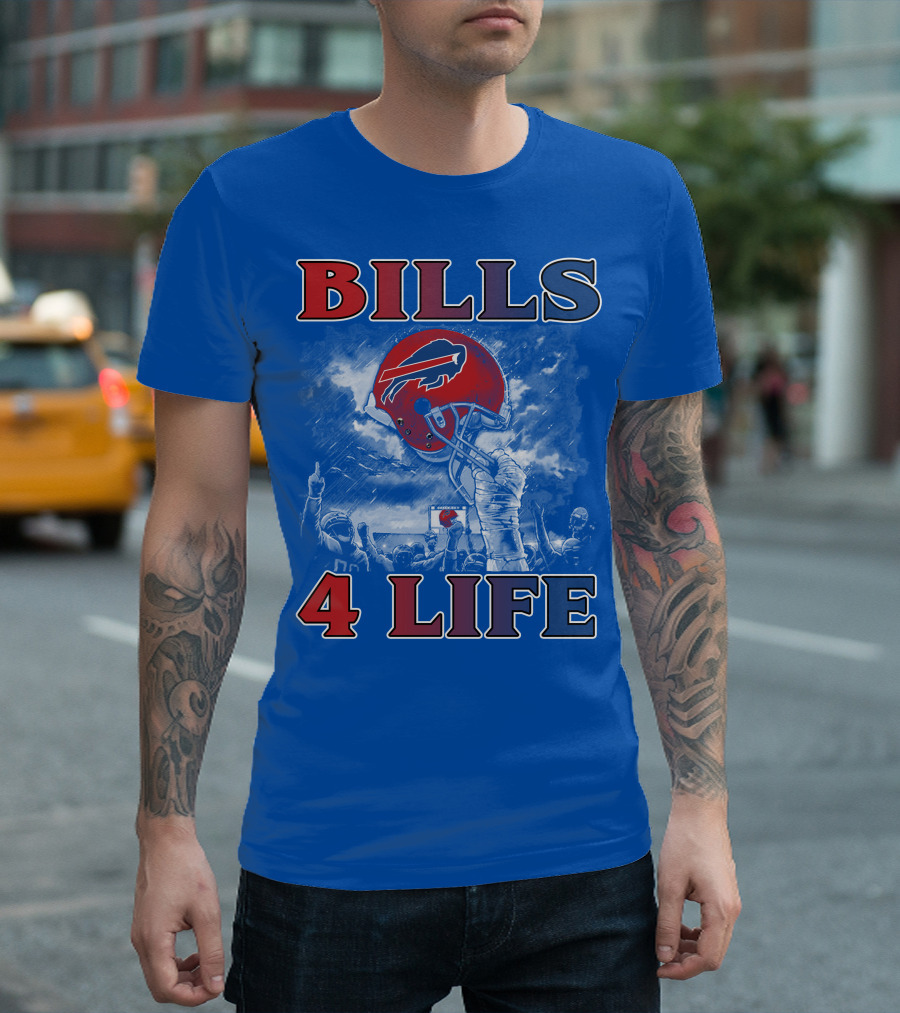 Bills 4 Life Buffalo Bills Helmet Celebration T-Shirt
