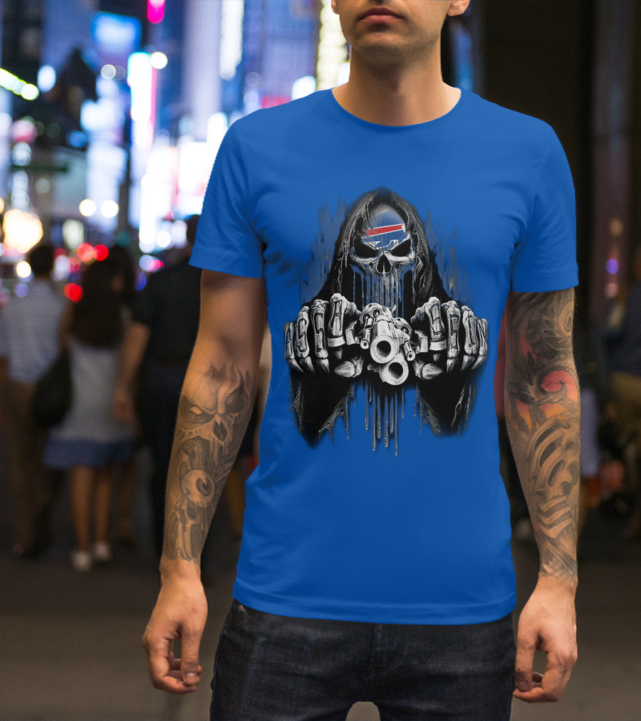 Buffalo Bills Mafia Grim Reaper Gunslinger T-Shirt