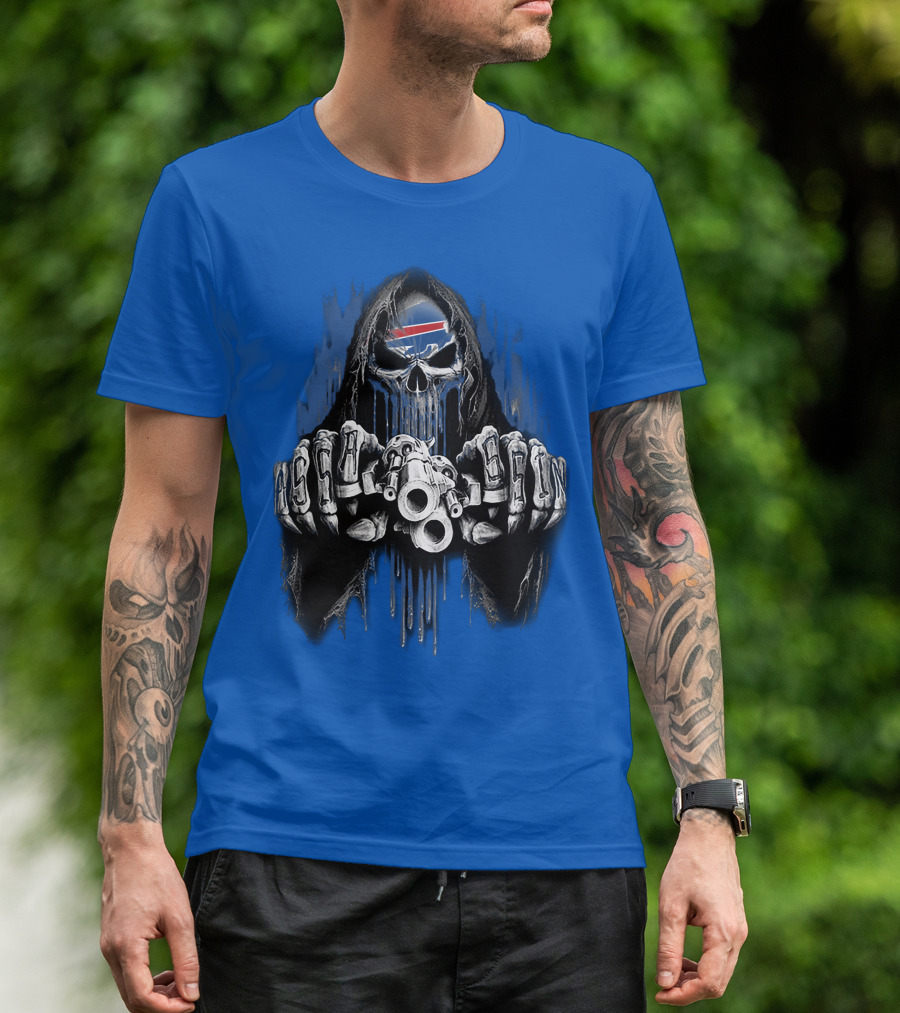 Buffalo Bills Mafia Grim Reaper Gunslinger T-Shirt