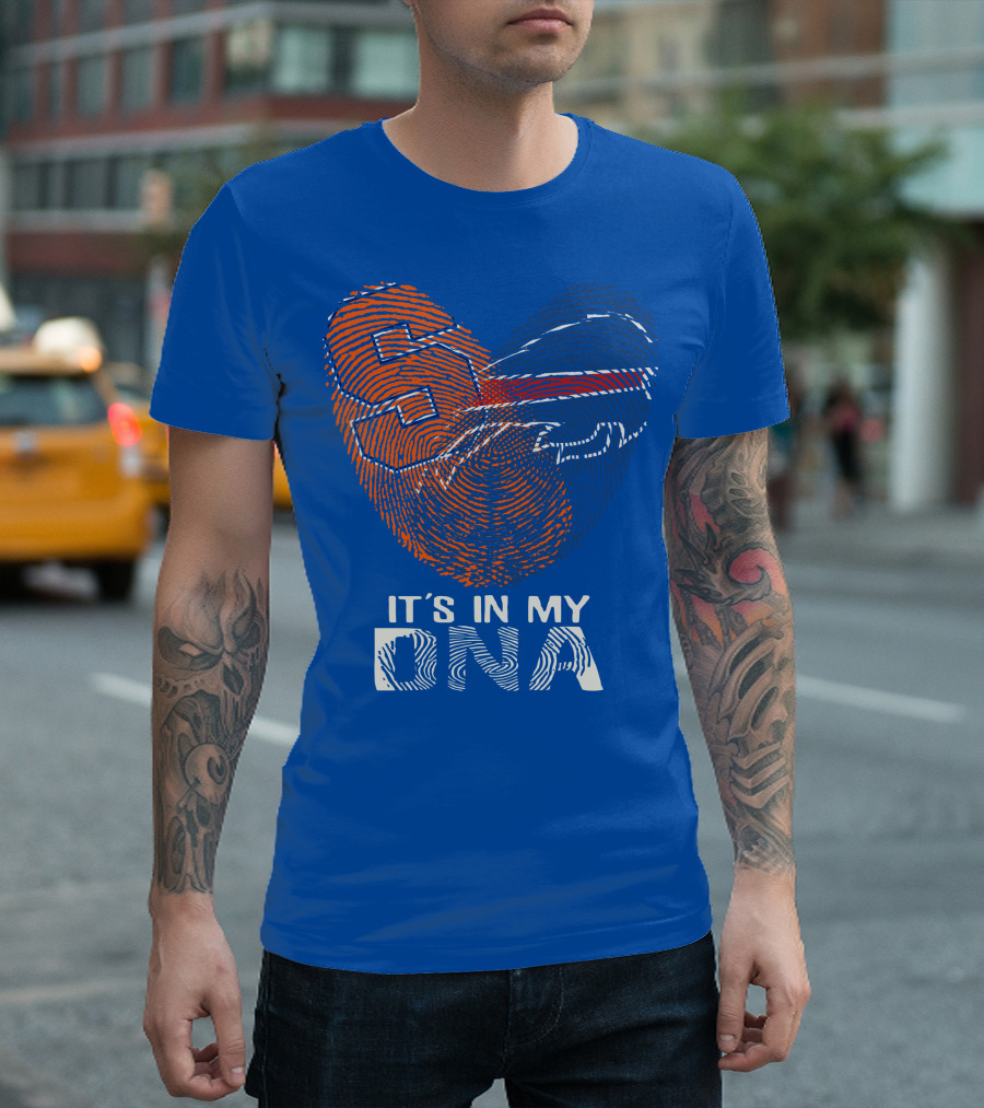 Buffalo Bills It's In My Dna Fingerprint Heart T-Shirt
