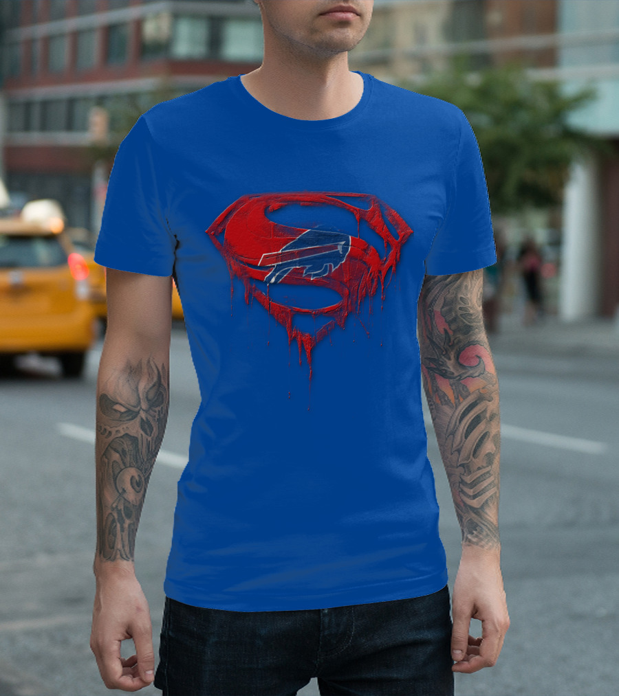 Buffalo Bills Superman Logo Fusion T-Shirt