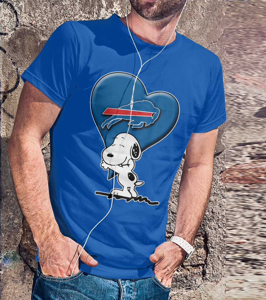 Snoopy Hugging Heart Buffalo Bills T-Shirt