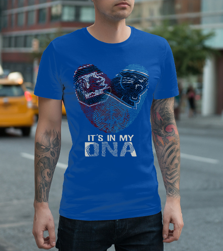 Carolina Panthers It's In My Dna Fingerprint Print T-Shirt