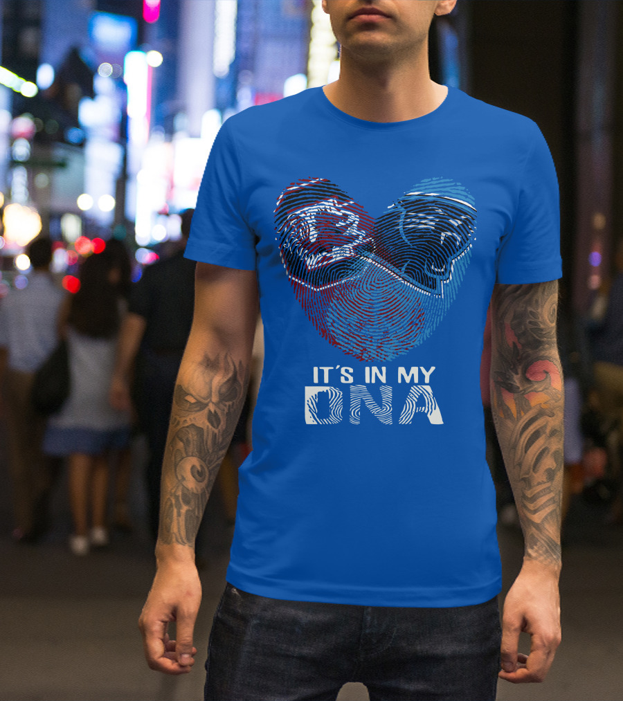 Carolina Panthers It's In My Dna Fingerprint Print T-Shirt