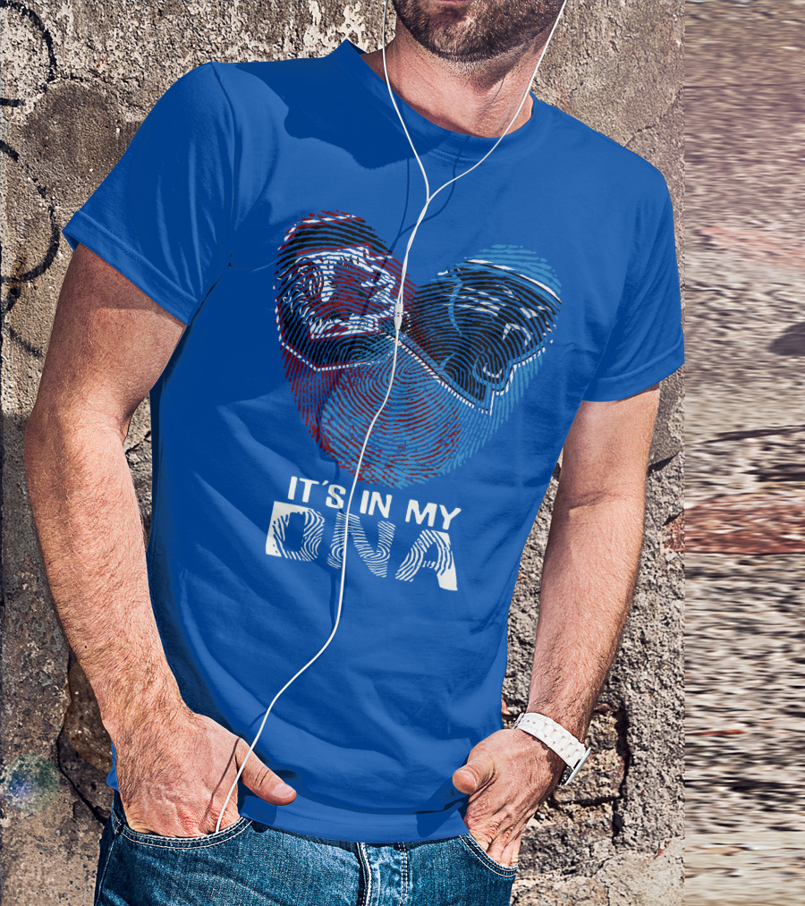 Carolina Panthers It's In My Dna Fingerprint Print T-Shirt