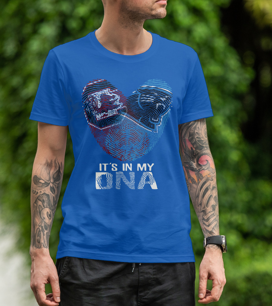 Carolina Panthers It's In My Dna Fingerprint Print T-Shirt