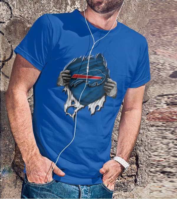 Buffalo Bills Torn Open Super Fan T-Shirt