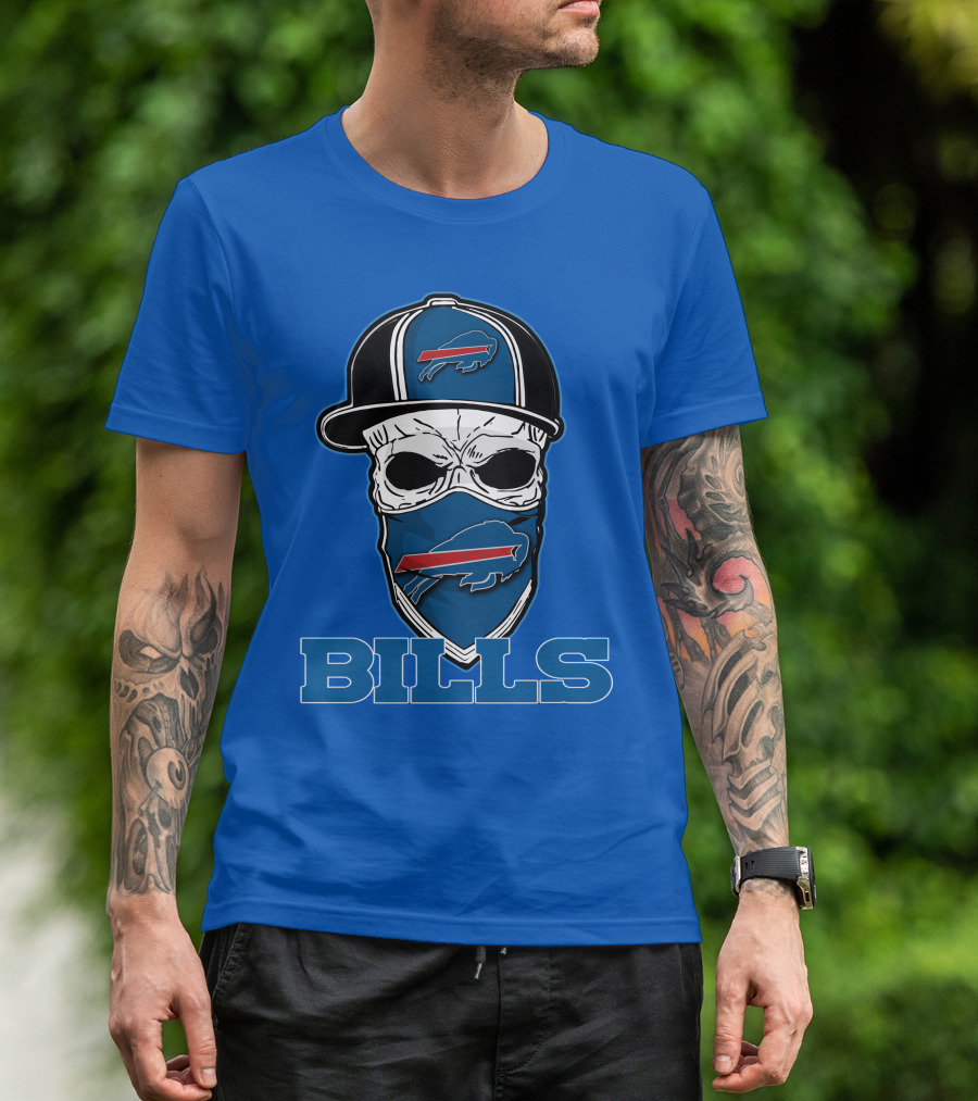 Skull Hat Bills Buffalo T-Shirt