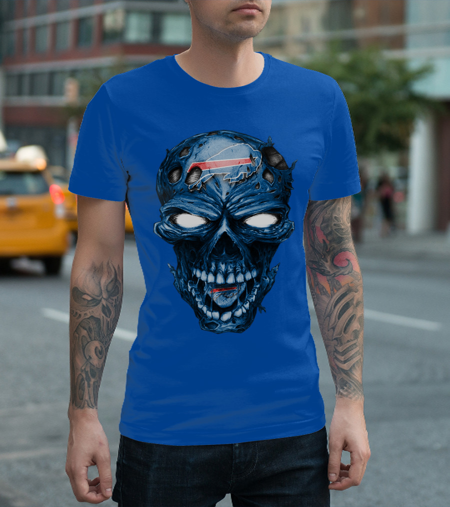 Buffalo Bills Skull Logo Horror T-Shirt