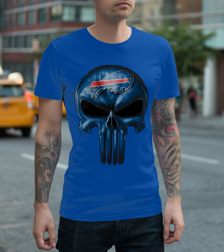 Buffalo Bills Skull Punisher T-Shirt