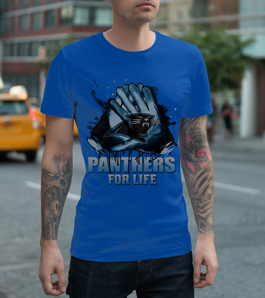 Panthers For Life Carolina Panthers T-Shirt