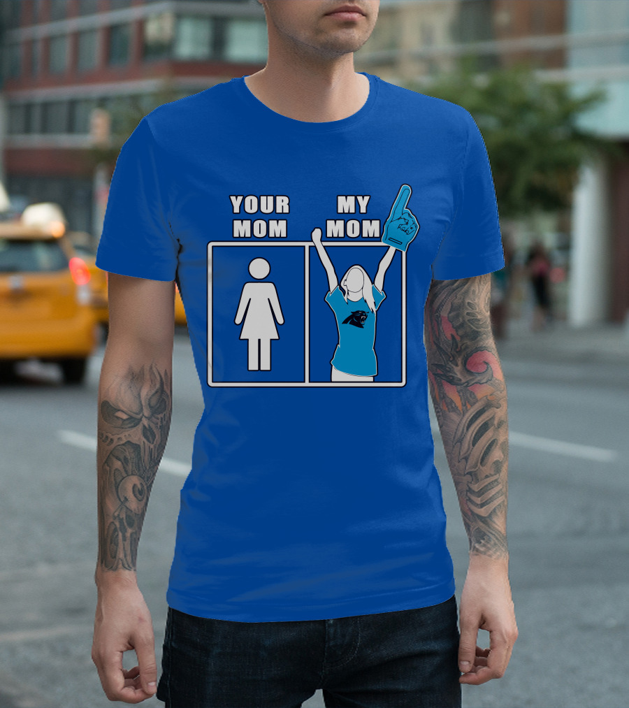 Carolina Panthers Your Mom My Mom 59 Fan Foam Finger T-Shirt