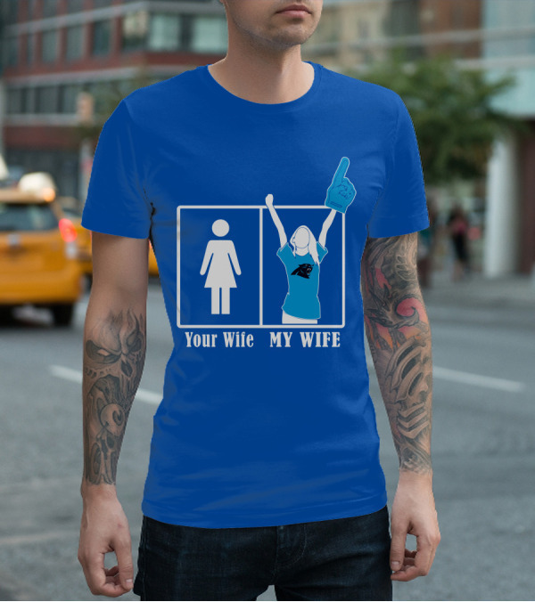 Your Wife My Wife Carolina Panthers Fan Love T-Shirt