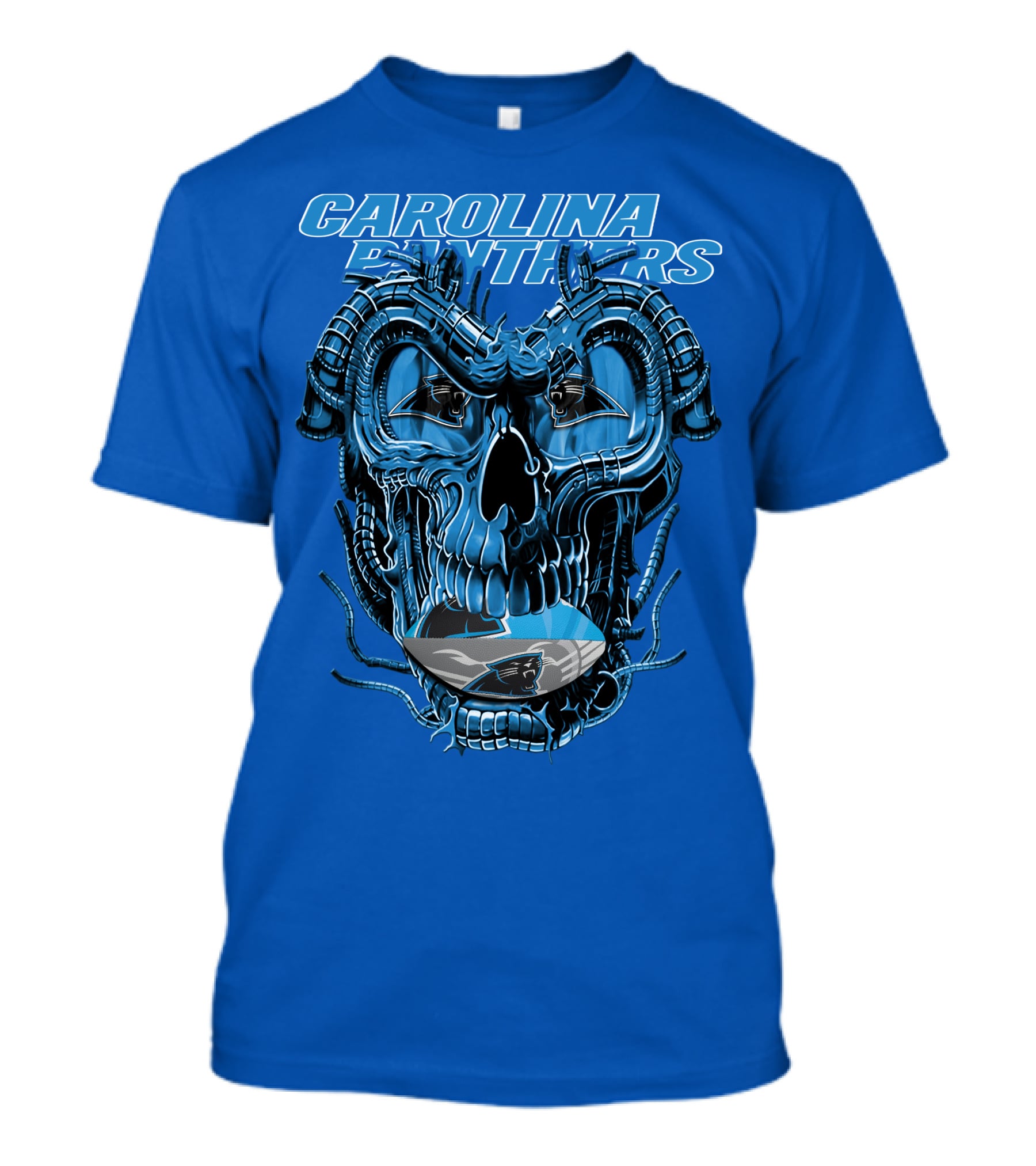 Carolina Panthers Dragonskull Helmet T-Shirt