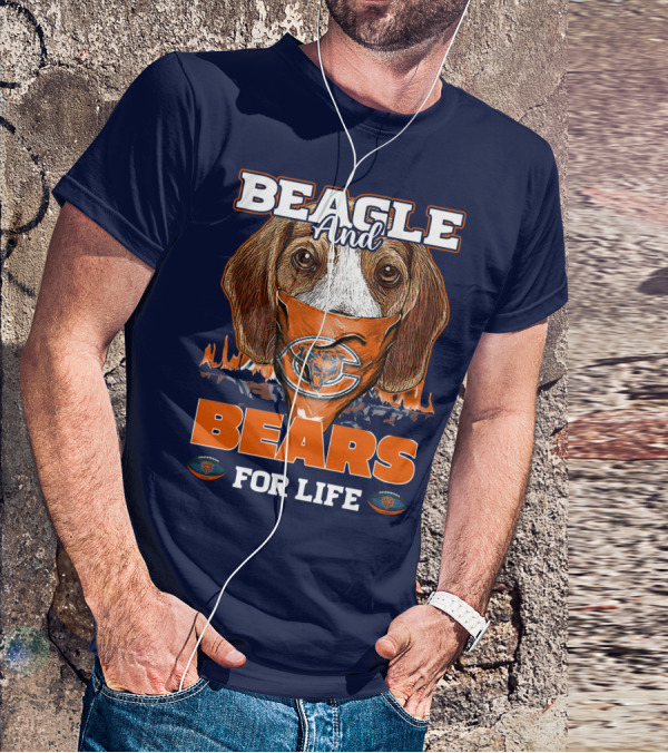 BEAGLE AND BEARS FOR LIFE CHICAGO BEARS T-Shirt