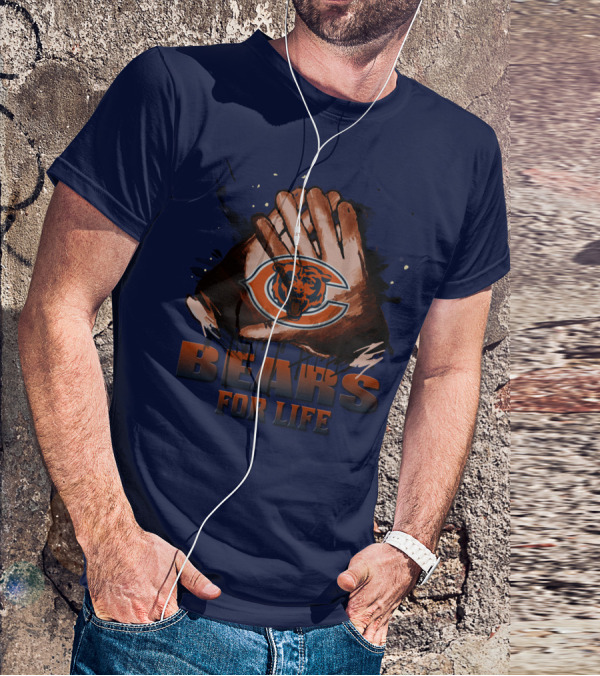 Chicago Bears For Life Logo T-Shirt