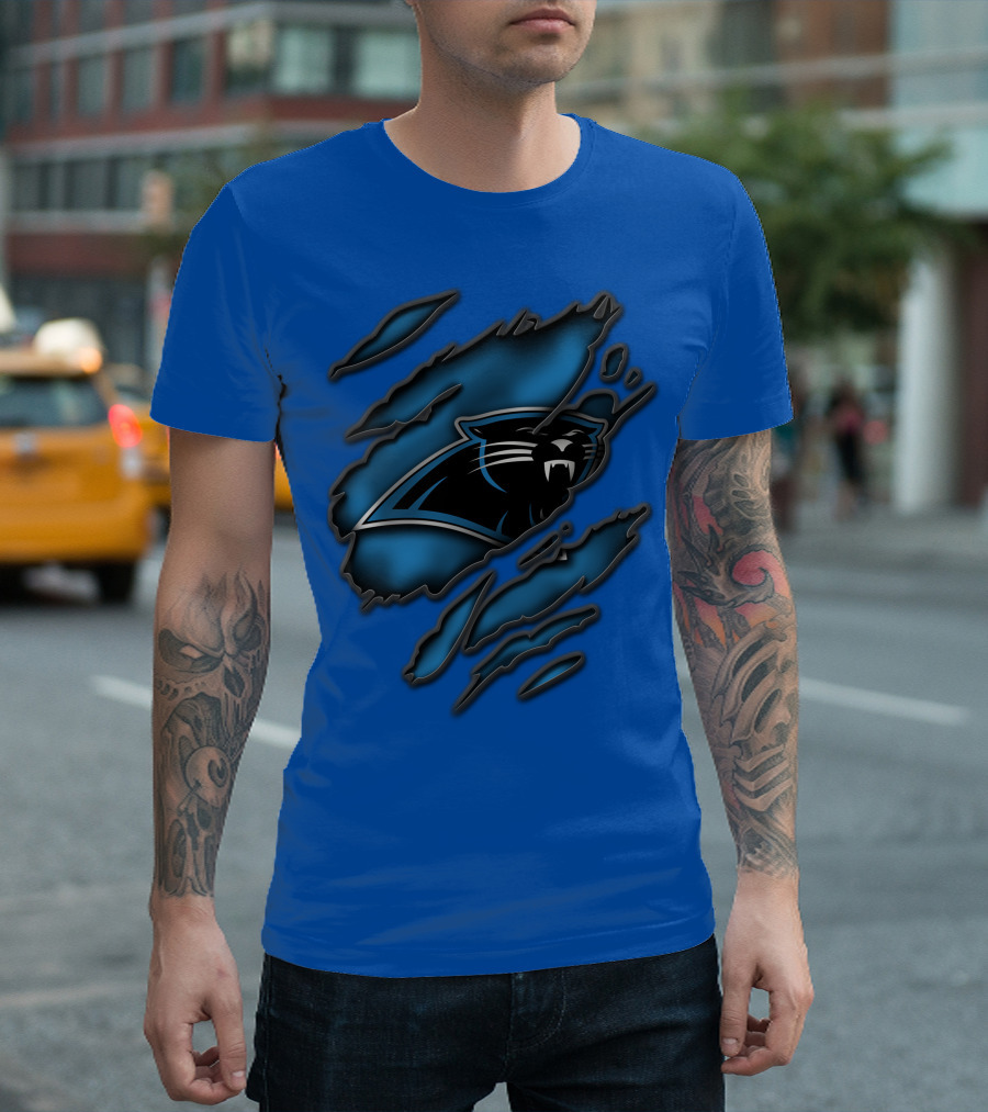 Torn Carolina Panthers Claw Mark T-Shirt