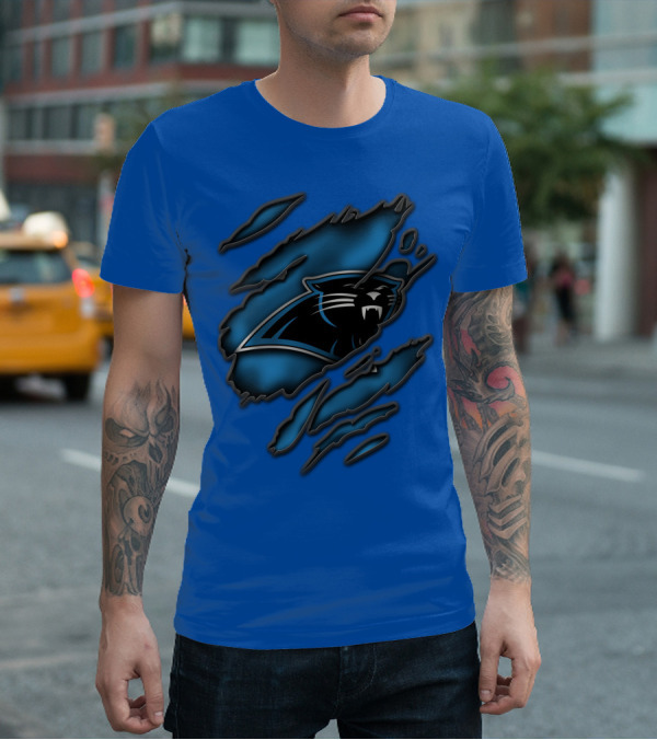 Torn Carolina Panthers Claw Mark T-Shirt