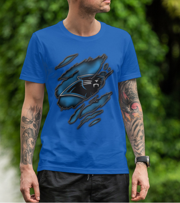 Torn Carolina Panthers Claw Mark T-Shirt