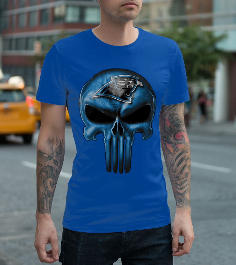 CAROLINA PANTHERS Skull T-Shirt