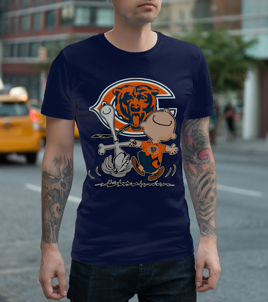 Chicago Bears Peanuts Character Celebration T-Shirt