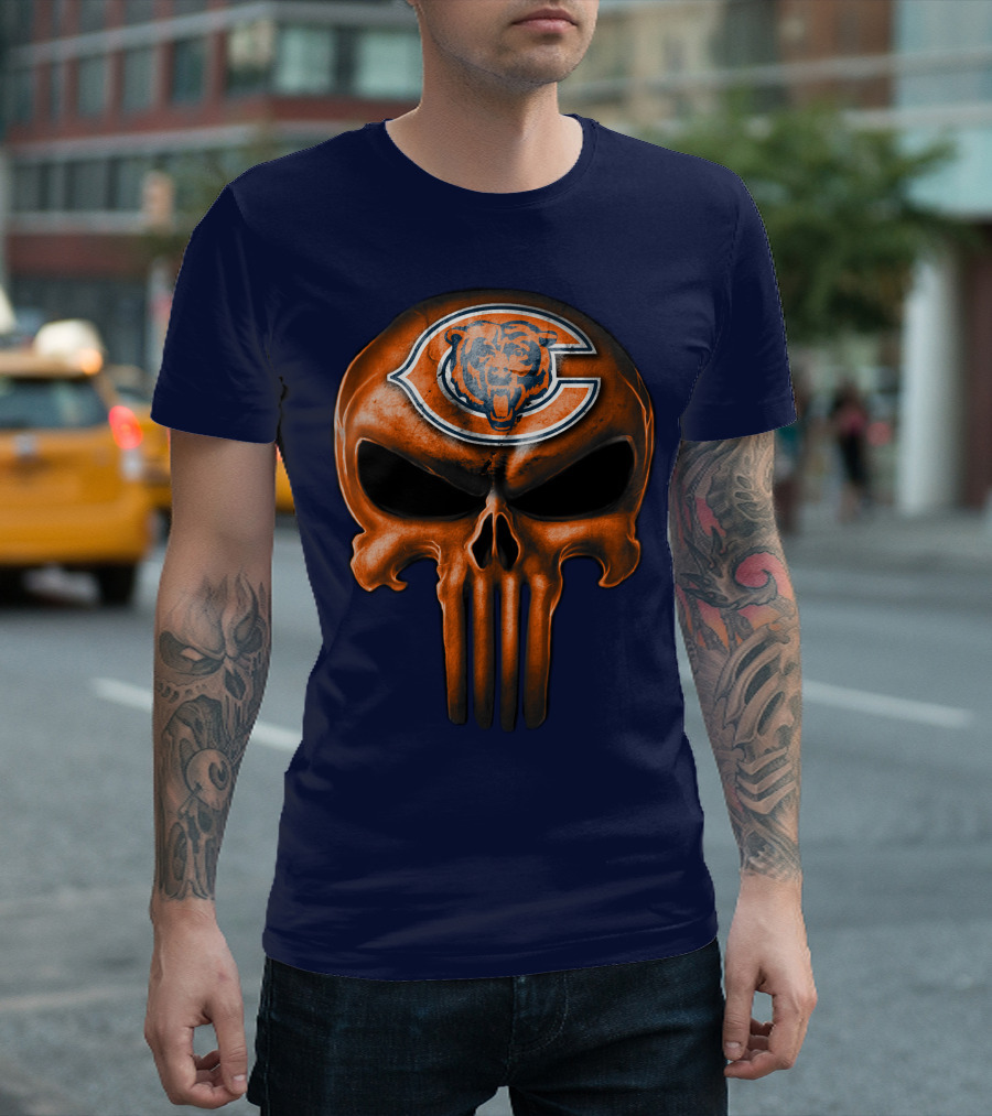 Skull Chicago Bears T-Shirt