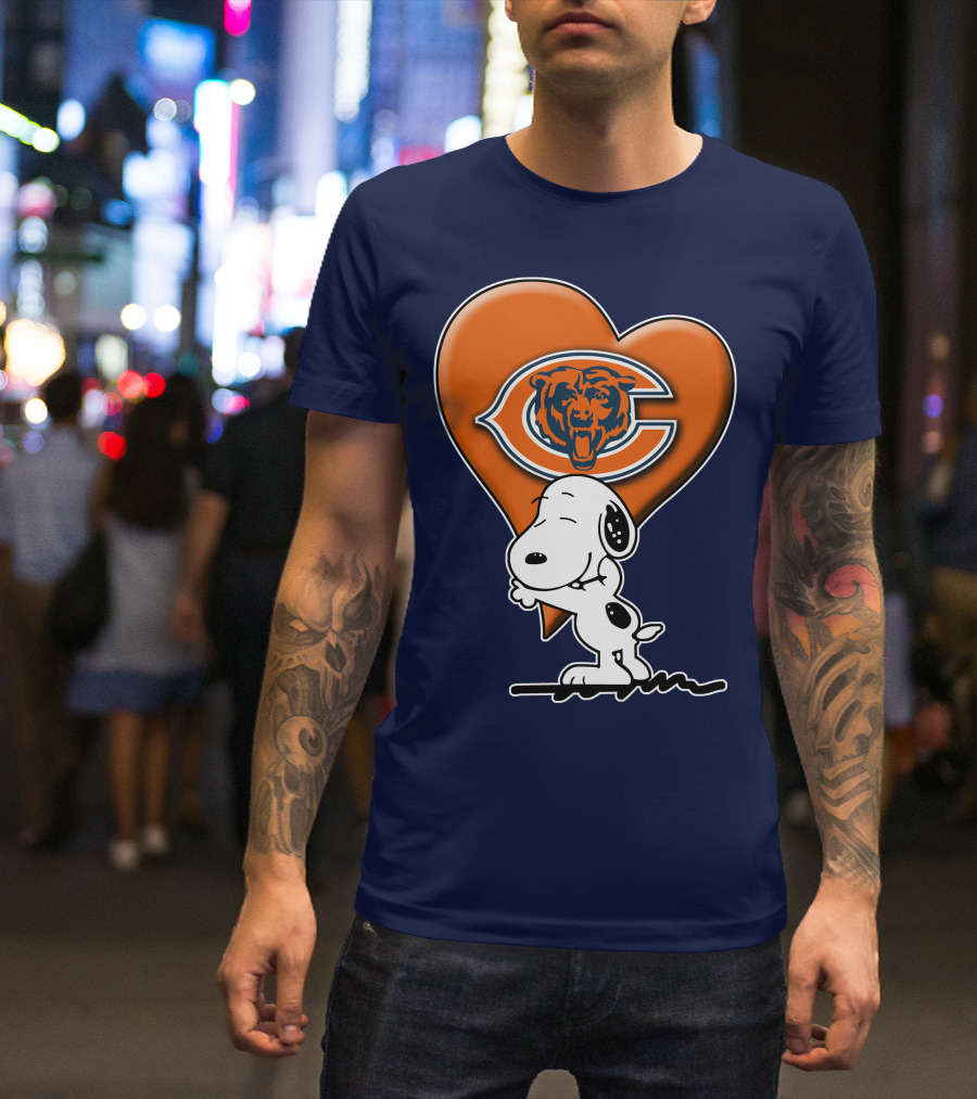 Snoopy Heart Chicago Bears NFL Fan T-Shirt