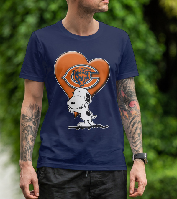 Snoopy Heart Chicago Bears NFL Fan T-Shirt