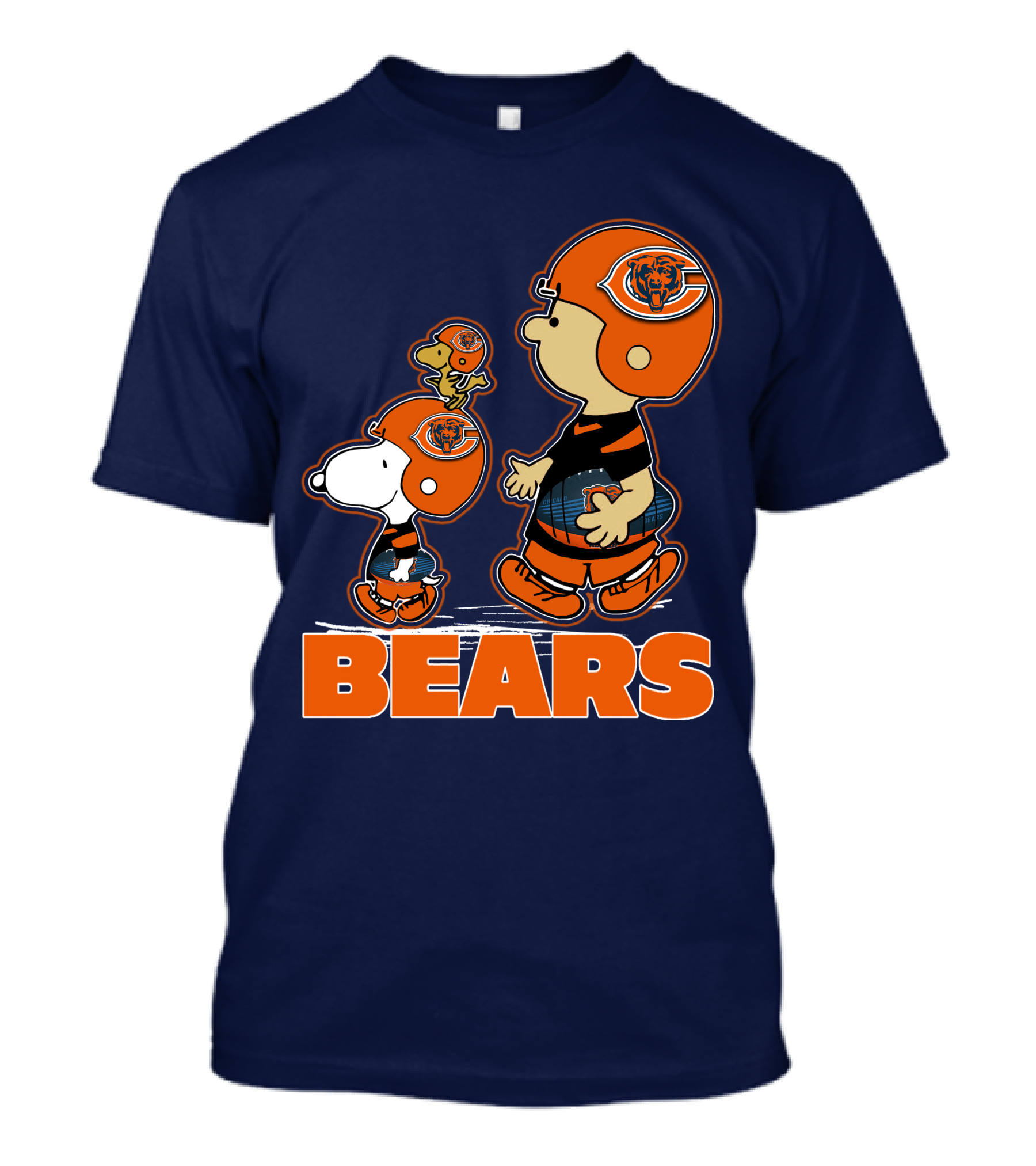 Snpfootball CHICAGO BEARS Characters With Helmets T-Shirt
