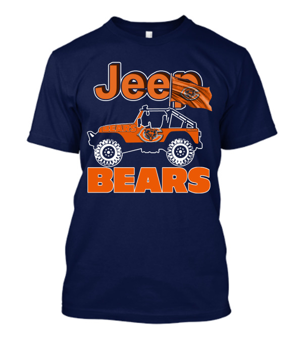 Jeep Chicago Bears Off-Road Enthusiast Fan Gear T-Shirt
