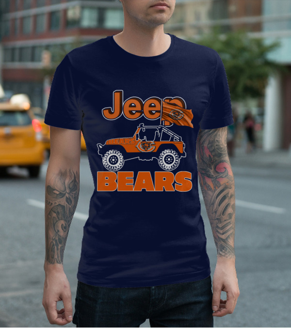 Jeep Chicago Bears Off-Road Enthusiast Fan Gear T-Shirt