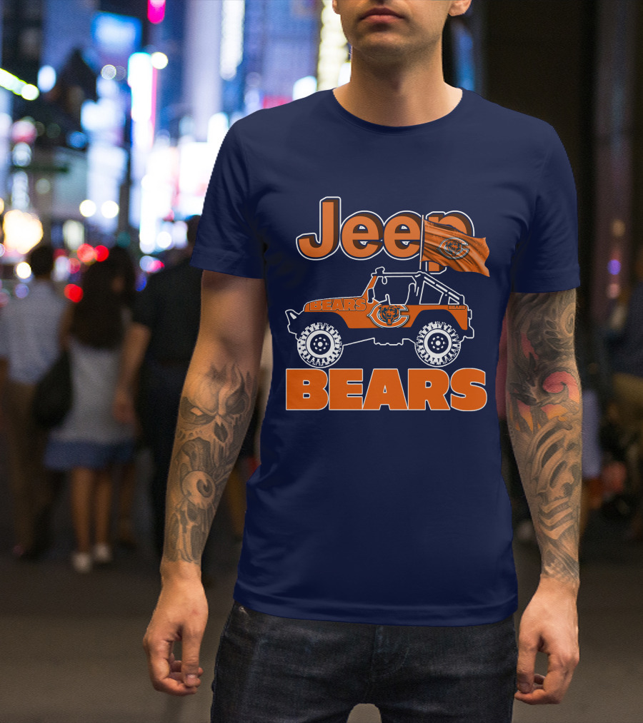 Jeep Chicago Bears Off-Road Enthusiast Fan Gear T-Shirt