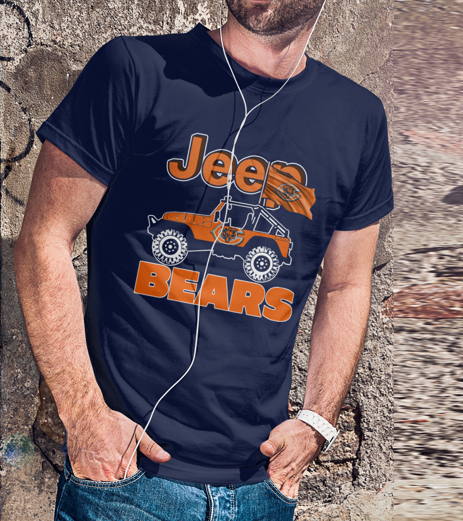 Jeep Chicago Bears Off-Road Enthusiast Fan Gear T-Shirt