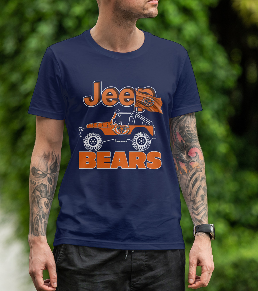 Jeep Chicago Bears Off-Road Enthusiast Fan Gear T-Shirt