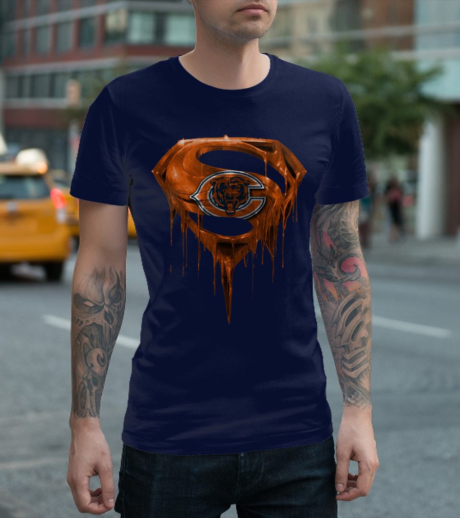 Superman Chicago Bears Logo Combination T-Shirt