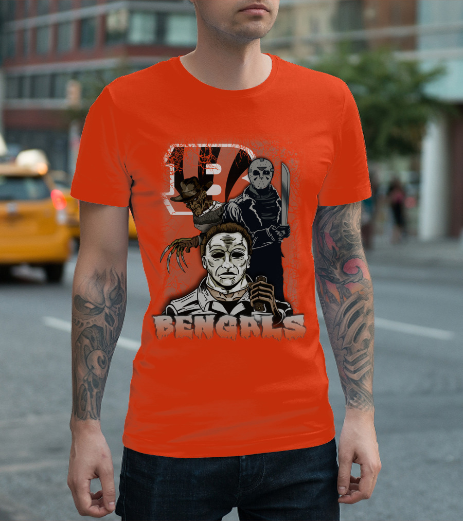 Cincinnati Bengals Horror Icons T-Shirt