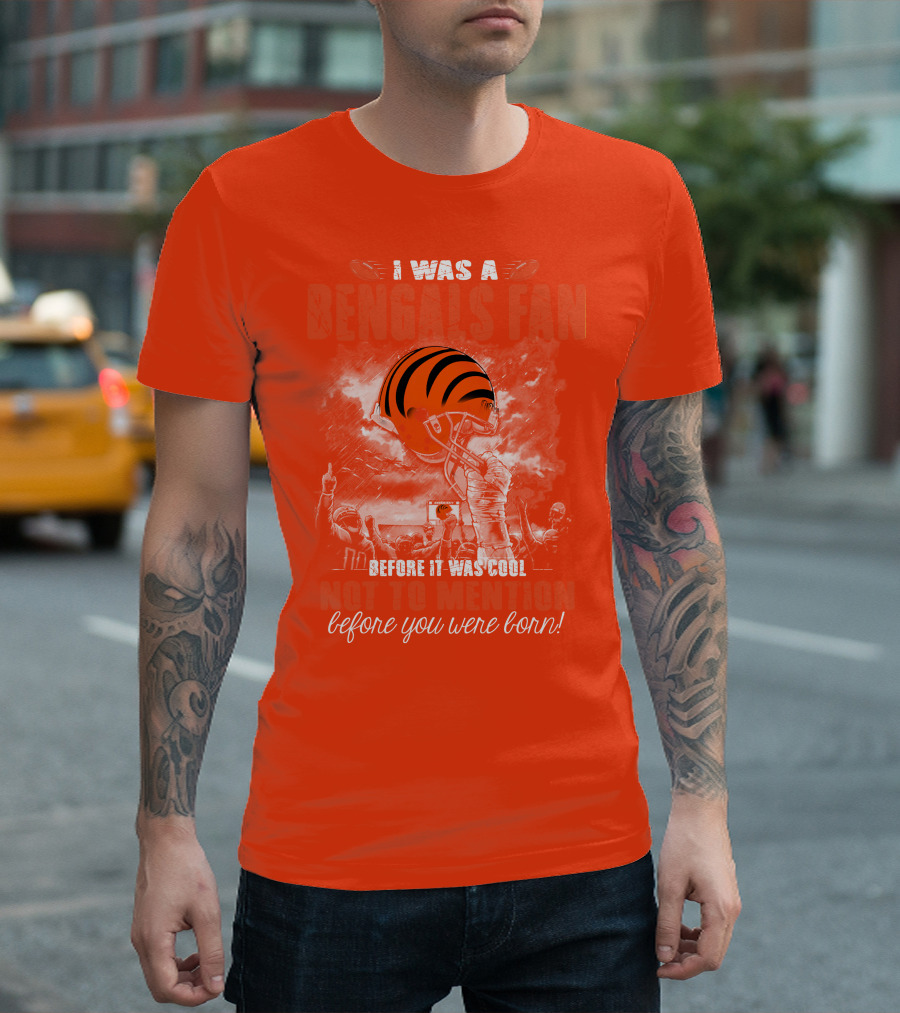 Cincinnati Bengals Fan Before It Was Cool Helmet T-Shirt