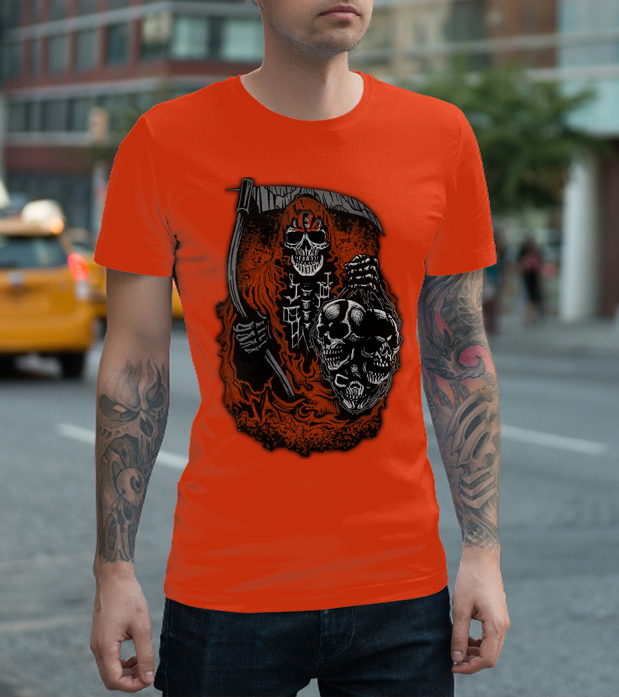 Cincinnati Bengals Reaper Skull T-Shirt