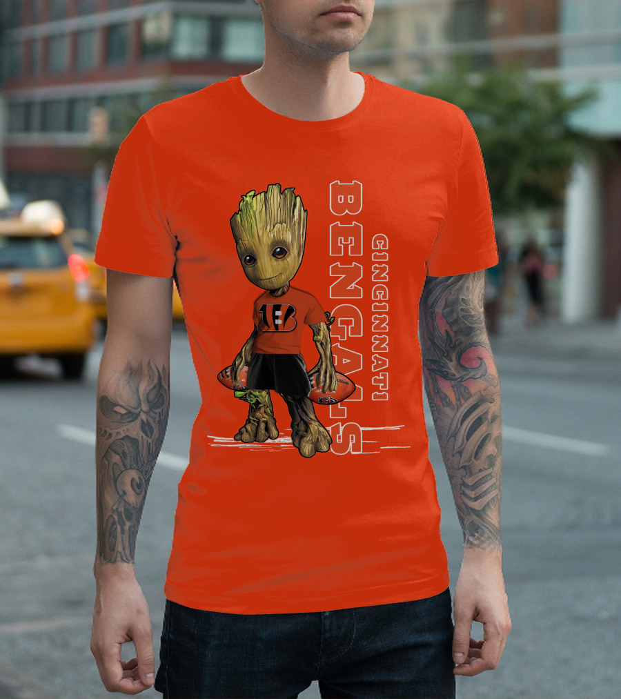 Groot V1 Cincinnati Bengals Football T-Shirt