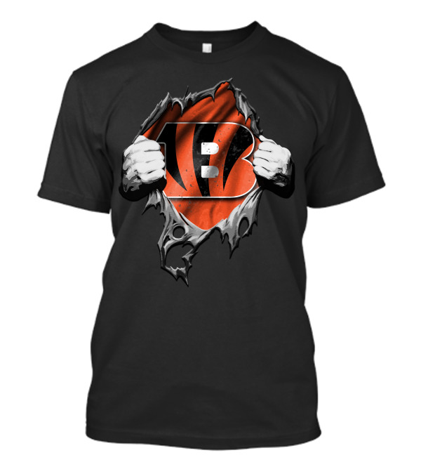 Torn V2 Cincinnati Bengals Orange B T-Shirt